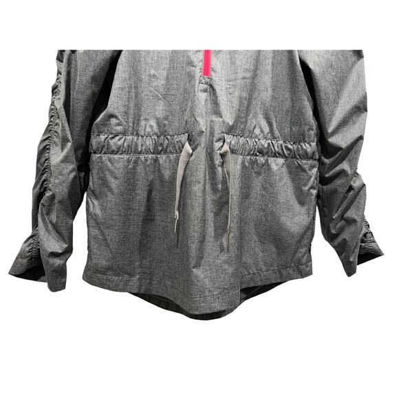 Fabletics Wmns Size Small Gray 1/2 Zip Water Resistant Windbreaker Hooded Jacket - Picture 5 of 11